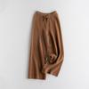Pantalones de Pierna Ancha con Costura Central 100% Cachemir Puro para Mujer Estilo Casual Simple para el Trabajo Engrosados Otoño e Invierno Nuevos Pantalones Versátiles