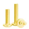 Tornillos de Muebles de Hierro Dorado con Cabeza Plana Hexagonal Biselada Tornillos de Cabeza Redonda con Borde Biselado Dorados Imitación Pernos de Borde Biselado M6 en Stock
