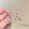 Pendientes de Nuevo Estilo con Diamantes y Circonitas en Forma de Gotas de Agua para Mujer, Diseño de Nicho, Pendientes Versátiles Personalizados de Hip-Hop de Moda