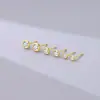 Pendientes de burbuja de diseño ins de nicho estilo coreano, pendientes geométricos minimalistas redondos con textura de circón de plata de ley S925 para mujer