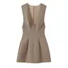 Fábrica de Ropa para Mujer Transfronteriza Venta al por Mayor Primavera 2026 Nuevo Estilo Moda Temperamento Simple Dulce Picante Estilo Rayas Vestido Corto