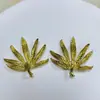DIY Hoja de Arce Fundición de Cobre Latón Accesorios Colgante Pendientes Colgante Serie de Plantas Vintage