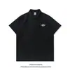 Camisa Polo Estilosa Estilo Chinês Manga Curta Masculina Verão Business High-End Gola Lapela Camiseta Elegante Estampada Manga Meia Mão para Jovens