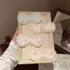 Pegatinas Mágicas Florales de Encaje Cremoso Fresa Dulce Tulipán Tela Femenina Nicho Pegatinas para el Cabello Perezoso