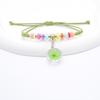 Nova pulseira de narciso com flor natural real transfronteiriça, pulseira tecida à mão com contas de acrílico de flor seca, joia, presente para amigas