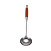 Venta al por mayor de fábrica acero inoxidable 304 mango de madera utensilios de cocina espátula de palo de rosa cuchara sopera colador traje de cocina para el hogar