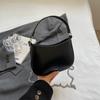 Bolso de mano para mujer, tendencia 2024, moderno, versátil, de color liso, informal, de textil, para hombro.