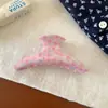 Série Rosa Rosto Doce~ Novo Presilha de Garra Floral Rosa Primavera/Verão Presilha de Tubarão Estilo Coreano Pequena Fresca Garra de Cabelo Presilha de Cabelo para Parte de Trás da Cabeça