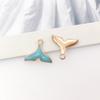 1 Colgante de Esmalte de Aleación Azul Lago Planeta Caracola Unicornio Lazo Pulsera Collar DIY Accesorios Zhongcheng