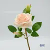 Flor de simulação 3 cabeças veludo canto Rosa Cena de casamento layout caminho liderar arco arranjo de flores display doméstico loja de shopping decoração de loja