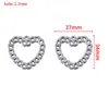 Acero Inoxidable 304 Círculo Hueco Twist Roll Colgante Geométrico Personalizado Hecho a Mano Pendientes DIY Accesorios de Joyería