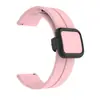 Adecuado para Series de Relojes Huawei/Samsung, Correa de Silicona Plegable con Hebilla Magnética Cuadrada, Universal de 20/22 mm