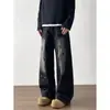 Moda Hip Hop Masculina Americana e Europeia Transfronteiriça Tendência Ins Moda de Rua Cool Calças Longas Jeans Reto de Perna Larga Masculino