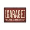 2024 Novo Logotipo Americano de Metal Estanho de Garagem Estilo Industrial Parede de Fundo para Oficina Automotiva Pintura Decorativa Suspensa Sem Moldura