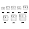 Pote Marrom Claro para Creme Transfronteiriço 50g Pote Transparente para Creme Facial 80g Frasco Redondo Dispenser de Pomada Recipiente Selado para Creme Pote para Vela
