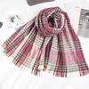 Comercio Exterior Transfronterizo Otoño e Invierno Hilo de Bucle Bufanda a Cuadros de Colores de Doble Cara Bufanda Chal a Cuadros para Mujeres Europeas y Americanas Venta al por Mayor