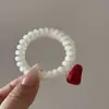 Elásticos de Cabelo Tipo Cordão de Telefone Série Frutas para Mulheres, High-End, Elásticos Simples para Cabelo, Rabo de Cavalo, Coque, Corda de Cabelo de Alta Elasticidade Acessórios para Cabelo