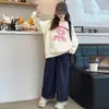 Otoño 2026 Ropa Nueva para Niños Estilo Coreano Primavera/Otoño Camiseta de Manga Larga Sudadera con Felpa para Niñas Camiseta Térmica
