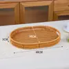 Cesta de fruta tejida de imitación de ratán tejida a mano cesta de almacenamiento de snacks para supermercado marco para frutas y verduras cesta de pan bandeja rectangular