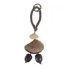 Nuevo kit de materiales para hacer un carillón de viento con colgante de concha de planta natural, sonajero de terapia de sonido de montaña, decoración colgante, colgante para bolsa