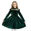 Vestido Largo con Volantes Manga Larga Princesa Navidad Ropa Infantil Vestido para Fiesta Navideña Niñas Malla