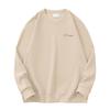 Sudadera de cuello redondo pesada de 320 g para hombre, marca de moda americana, con estampado de letras, ropa de abrigo para otoño/invierno, camiseta de manga larga con forro polar