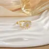 Anillo Giratorio de Nicho Personalizado para Mujer con Circonita Microincrustada, Elegante y Fresco, Sensación de Alta Gama, Joyería Versátil de Anillo Redondo con Diamantes Completos
