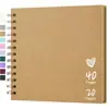 Mais Vendido na Amazon Personalizado 8 polegadas 10 polegadas 12 polegadas Scrapbook Papel Kraft Páginas Internas Casamento Viagem DIY Álbum de Fotos