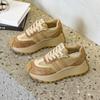 Zapatos Deportivos Casuales Versátiles Nuevos de Primavera para Mujer, Zapatos de Entrenamiento Alemanes, Antideslizantes, con Plataforma para Aumentar la Altura, Zapatos de Papá para Mujer