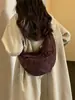 Bolso vintage de nicho con estampado de leopardo para otoño e invierno para mujer 2025 nuevo casual versátil marrón moderno para el trabajo bandolera tipo albóndiga