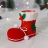 Decoración Navideña Botas Navideñas Bolsa de Regalo Caja de Dulces Botas Flocadas Pequeño Regalo para Niños Bolsa para Empaquetar Dulces