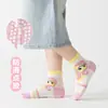 Calcetines Antideslizantes para Niñas, Calcetines de Primavera y Verano para Niños, Calcetines para Yoga y Trampolín, Calcetines Cortos Transpirables con Puntos, Calcetines Anti-Frío para Interiores