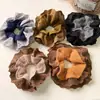 Diadema de lana para ceñir la cintura Otoño e Invierno, Diadema de encaje grande de alta gama, Cuerda para el pelo de doble capa estilo perezoso, Accesorio para el cabello
