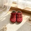 Zapatos planos de lunares estilo coreano para niñas, nueva colección otoño/invierno 2026, zapatos para niños pequeños de suela blanda, zapatos de princesa de moda estilo coreano