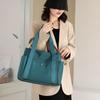 Bolsa de mão de tecido Oxford feminina 2022 nova moda elegante cor sólida grande capacidade multibolso bolsa de ombro de tecido de náilon elegante
