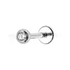 Brincos de Liga de Titânio F-136 com Zircônia e Pequenas Pérolas Douradas G23 Titânio Haste Interna Zircônia Piercings para Lábio Piercings para Orelha Joias para Piercing Adorno de Cabeça