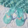 Chanclas Transparentes de Gelatina de Verano, Nuevas Sandalias Planas de Tira con Estrella de Mar, Zapatos Antideslizantes de Playa para Vacaciones en la Costa