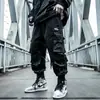 Pantalones de Trabajo de Comercio Exterior Marca de Moda Harlan Pantalones con Cinta en el Tobillo para Hombre Estilo Coreano Hip-hop Distintivos Holgados Combinan con Todo Tendencia Callejera