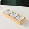 Jiugongge olla caliente Cuadrado rectangular de madera Jiugongge plato de bocadillos de frutas secas sala de estar rejilla para pasteles plato para semillas de melón