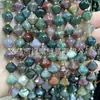 Ágata Cristal Olho de Tigre Calcedônia Contas Soltas em Formato de Ufo, Facetadas Corte Diamante Acessórios DIY, Contas Espaçadoras, Contas Exquisitas, Contas para Fio