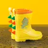 Botas de Chuva Infantis Meninos Comércio Exterior Explosões Desenho Animado Dinossauro 4 Meninas Infantis 6 Impermeável Sapatos Aquáticos Sola Macia Botas de Chuva terno