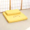 Cojín de bordado de lino con loto cojín tapete de meditación futón tapete para arrodillarse meditación meditación estática tapete de adoración a Buda para el hogar
