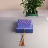 Caja de Regalo Creativa con Borlas Estilo Chino Pulsera de Madera Colgante Pieza de Mano Cadena de Cuentas Budistas Bandeja de Regalo Empaque Caja de Regalo