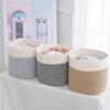 Cesto de Roupa Suja Quadrado Escandinavo Personalizado Balde de Armazenamento Cesto de Armazenamento Simples Cesto de Armazenamento de Corda de Algodão Tecido Grande Capacidade Lavável