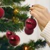 Bolas de Navidad Juego de Navidad de 12 Piezas Adornos Colgantes Bolas de Plástico 6cm Decoraciones para Árbol de Navidad Regalos Interior
