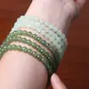 Jingde Joias: Atacado de contas redondas de jade Hetian, contas soltas com furos passantes, fios longos semiacabados para pulseiras, colares e acessórios de miçangas DIY