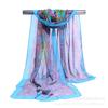Bufandas de gasa estampadas de flor de anacardo para otoño e invierno, chal con tótem étnico para mujer, bufanda larga de verano, venta al por mayor