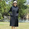 Ropa de Protección Solar Larga para Mujer UPF50+ Tacto Hielo Nylon Imitación Larga Hasta la Rodilla con Capucha y Cremallera Chaqueta de Verano Delgada Nuevo Estilo 2026