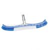 Um grande suprimento de produtos de limpeza de piscinas, escova de plástico com cabo de alumínio para piscina de 18 polegadas, escova de limpeza de parede de piscina
