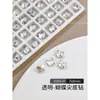 Acessórios para Nail Art Rede de Diamante Transparente Venda Quente Coração Torto Machado Gota d'Água Quadrado Gordo Borboleta Diamante Branco Folha de Ouro Decorações para Unhas